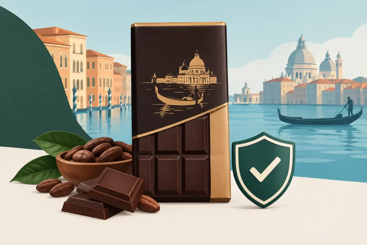 Venice Dark Chocolate Bar Label and Safety Guide
